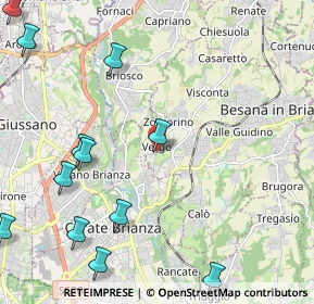 Mappa Via Silvio Pellico, 20842 Besana in Brianza MB, Italia (2.91833)