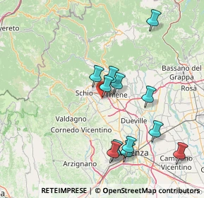 Mappa Via Monte Summano, 36035 Marano Vicentino VI, Italia (14.9375)