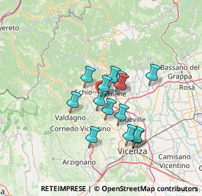Mappa Via Monte Summano, 36035 Marano Vicentino VI, Italia (9.74714)