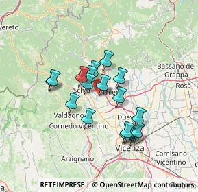 Mappa Via Monte Summano, 36035 Marano Vicentino VI, Italia (10.98222)