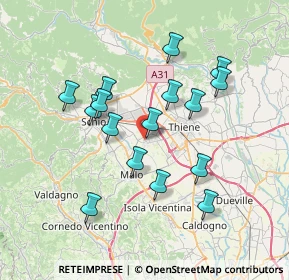Mappa Via Monte Summano, 36035 Marano Vicentino VI, Italia (6.64313)