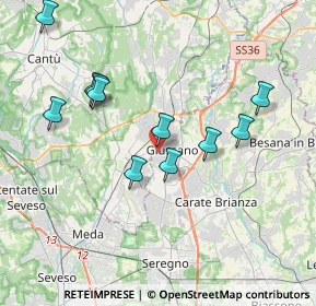 Mappa Via A. Elli, 20833 Giussano MB, Italia (3.68727)