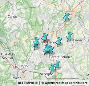 Mappa Via Camillo Benso Cavour, 20833 Giussano MB, Italia (2.97364)