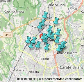 Mappa Via Camillo Benso Cavour, 20833 Giussano MB, Italia (1.2395)
