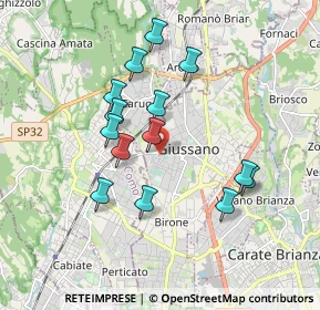 Mappa Via Camillo Benso Cavour, 20833 Giussano MB, Italia (1.63071)