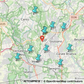 Mappa Via Francesco Petrarca, 22066 Mariano Comense CO, Italia (4.10182)