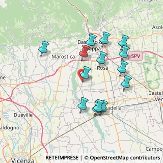 Mappa Via Loss, 36056 Tezze sul Brenta VI, Italia (7.26571)