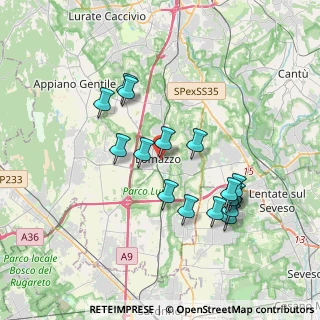 Mappa Via degli Arconati, 22074 Lomazzo CO, Italia (3.47813)
