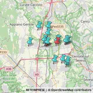 Mappa Via degli Arconati, 22074 Lomazzo CO, Italia (2.585)