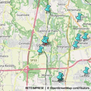 Mappa Via della Pace, 22074 Lomazzo CO, Italia (2.745)