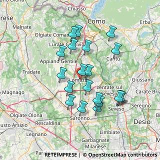 Mappa Via degli Arconati, 22074 Lomazzo CO, Italia (6.6925)