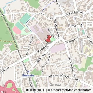 Mappa Via Libertà, 2, 21010 Besnate, Varese (Lombardia)