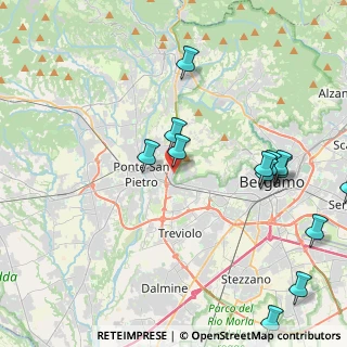 Mappa Via Amilcare Ponchielli, 24030 Mozzo BG, Italia (5.00615)