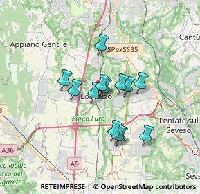 Mappa Via Unione, 22074 Lomazzo CO, Italia (2.50077)