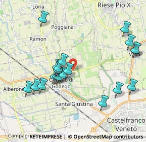 Mappa Via Muson, 31030 Castello di Godego TV, Italia (2.0075)