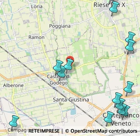 Mappa Via Muson, 31030 Castello di Godego TV, Italia (3.10571)