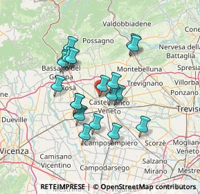 Mappa Via Muson, 31030 Castello di Godego TV, Italia (11.62316)