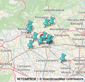 Mappa Via Muson, 31030 Castello di Godego TV, Italia (8.6475)
