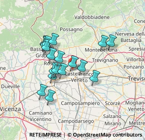 Mappa Via Muson, 31030 Castello di Godego TV, Italia (11.61111)