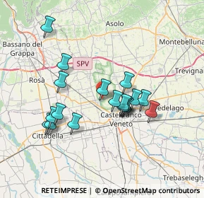 Mappa Via Muson, 31030 Castello di Godego TV, Italia (6.25056)
