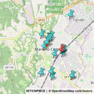 Mappa Via Cardinale Ferrari, 22066 Mariano Comense CO, Italia (0.82444)