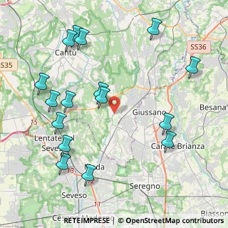 Mappa Via Cardinal Ferrari, 22066 Mariano Comense CO, Italia (4.82375)