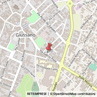 Mappa Via Gabrio Piola, 11, 20034 Giussano, Monza e Brianza (Lombardia)