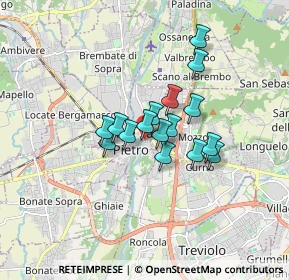 Mappa Via dei Mille, 24036 Ponte San Pietro BG, Italia (1.12438)