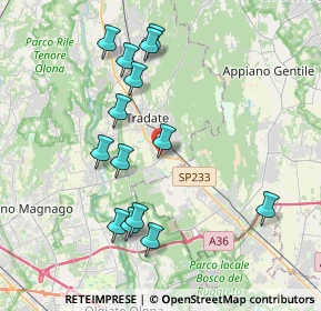 Mappa Via della Fornace Cortellezzi, 21049 Tradate VA, Italia (3.90857)