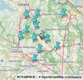 Mappa Via della Fornace Cortellezzi, 21049 Tradate VA, Italia (6.28615)