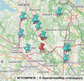 Mappa Via della Fornace Cortellezzi, 21049 Tradate VA, Italia (7.4675)