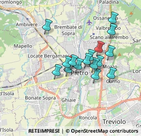 Mappa Via Santa Caterina da Siena, 24036 Ponte San Pietro BG, Italia (1.40125)