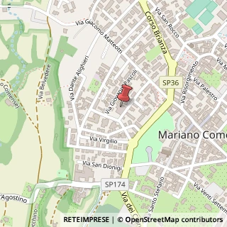 Mappa Via Giuseppe Giusti, 34, 22066 Mariano Comense, Como (Lombardia)