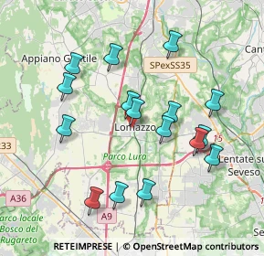 Mappa Via Trento, 22074 Lomazzo CO, Italia (3.7)