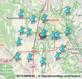 Mappa Viale Trento, 22074 Lomazzo CO, Italia (3.87176)