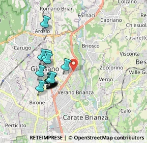 Mappa Via Morigiola, 20843 Verano Brianza MB, Italia (1.68176)