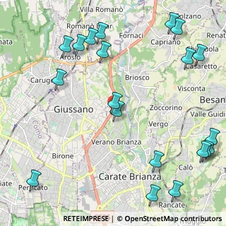 Mappa Via Morigiola, 20843 Verano Brianza MB, Italia (2.9815)