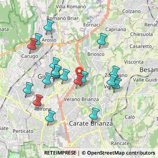 Mappa Via Morigiola, 20843 Verano Brianza MB, Italia (1.99889)