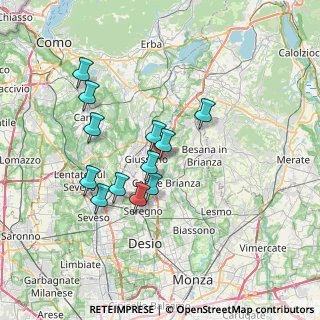 Mappa Via Morigiola, 20843 Verano Brianza MB, Italia (6.23583)