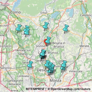 Mappa Via Morigiola, 20843 Verano Brianza MB, Italia (8.1395)