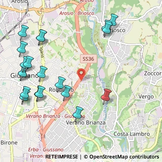 Mappa Via Morigiola, 20843 Verano Brianza MB, Italia (1.3635)