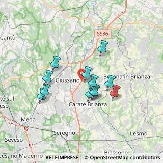 Mappa Via Morigiola, 20843 Verano Brianza MB, Italia (2.90833)