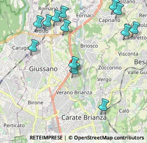 Mappa Via San Giuseppe, 20843 Giussano MB, Italia (2.45846)