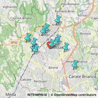 Mappa Via Fratelli Cairoli, 20833 Giussano MB, Italia (1.39417)