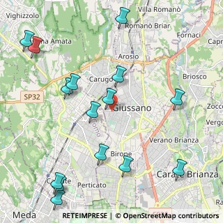 Mappa Via Fratelli Cairoli, 20833 Giussano MB, Italia (2.62733)