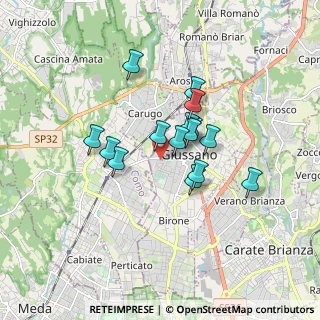 Mappa Via Fratelli Cairoli, 20833 Giussano MB, Italia (1.26533)