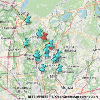 Mappa Via Fratelli Cairoli, 20833 Giussano MB, Italia (5.75643)