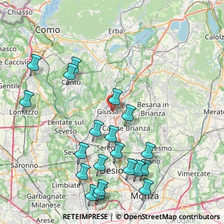 Mappa Piazza S. Carlo, 20833 Giussano MB, Italia (9.88)