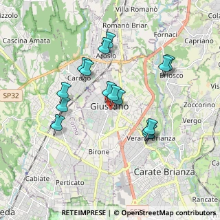 Mappa Piazza S. Carlo, 20833 Giussano MB, Italia (1.64733)