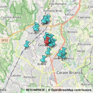 Mappa Piazza S. Carlo, 20833 Giussano MB, Italia (1.099)